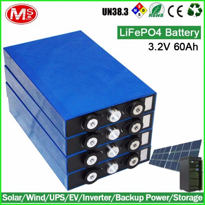 Top grade quality 3.2V 60Ah LiFePO4 battery for energy Storage or EV