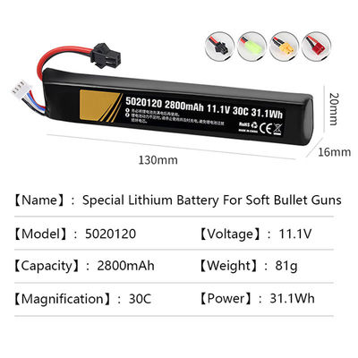 Fast Charging Toys RC Lithium Ion Battery Rechargeable Gifts 11.1V